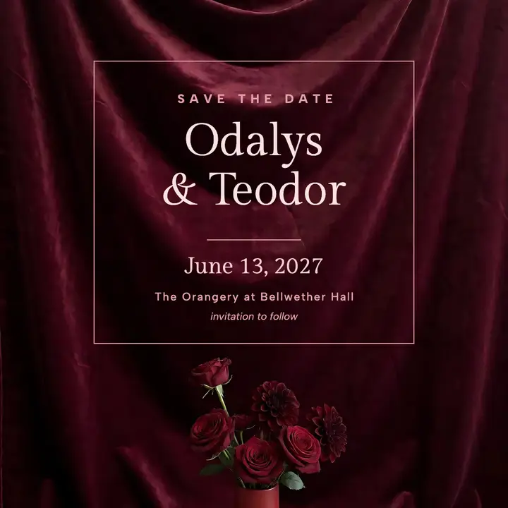 Odalys and Teodor save the date template