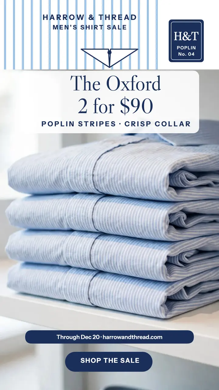 Harrow and Thread oxford sale story template