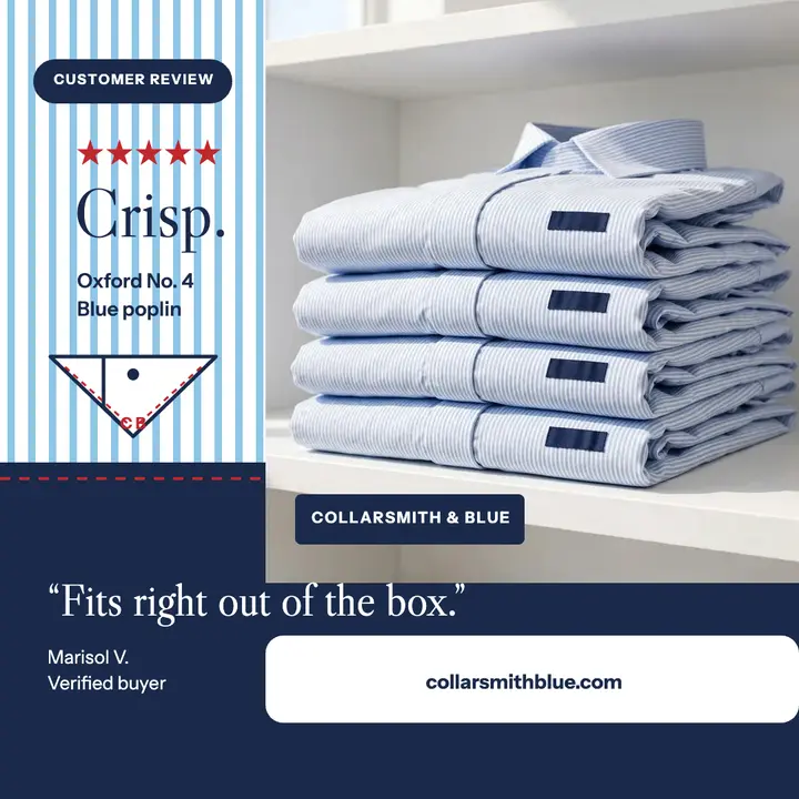 Collarsmith Blue oxford shirt review post template