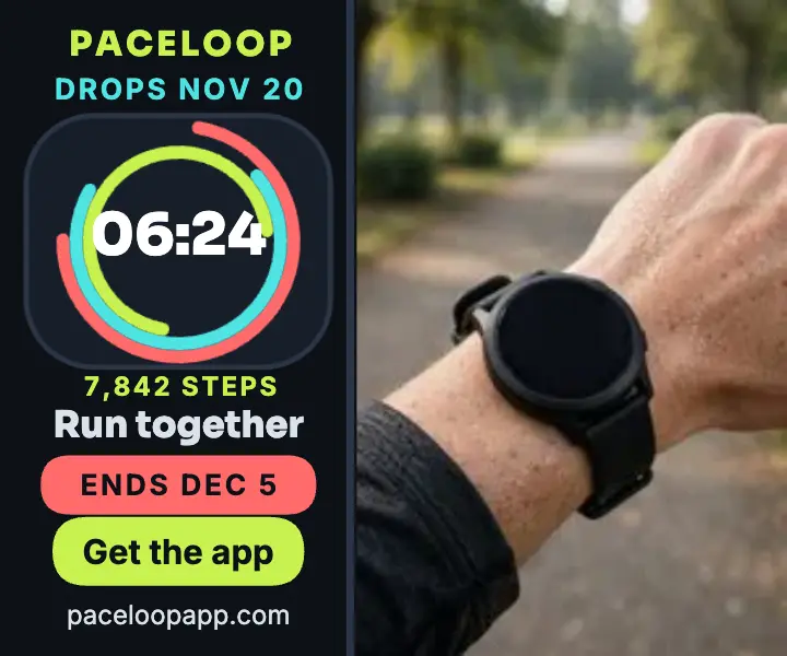 PaceLoop run club app launch ad template