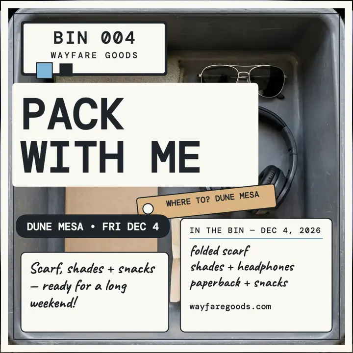 Wayfare Goods pack with me tray post template