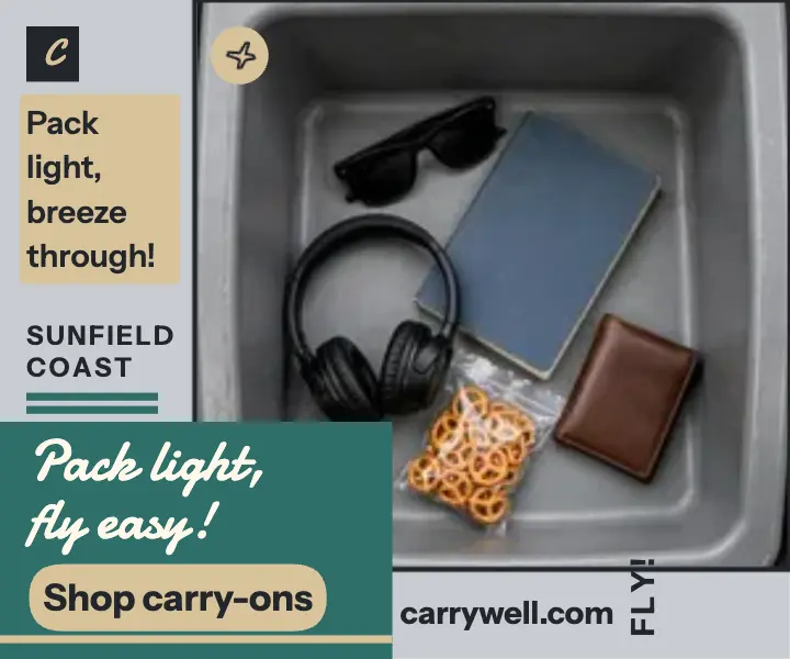 Carrywell pack light security bin ad template