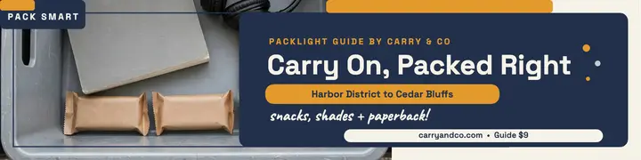Packlight carry-on packing guide banner template