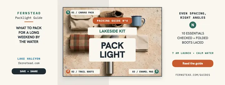 Packlight lakeside packing guide cover template