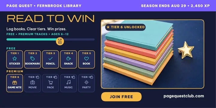 Page Quest reading pass challenge post template