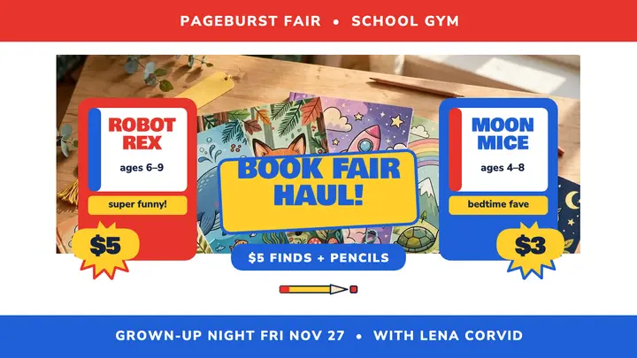 Pageburst Fair book haul thumbnail template