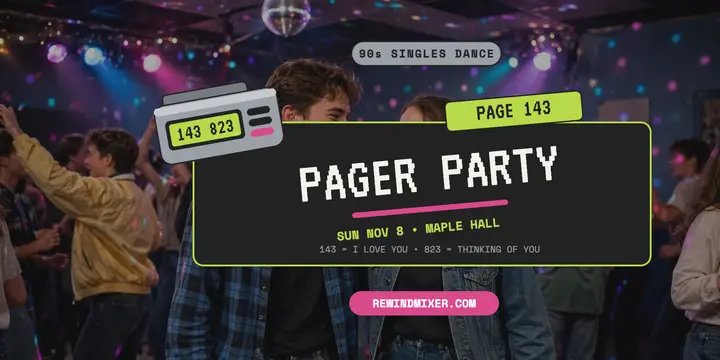 Rewind Mixer pager party dance post template