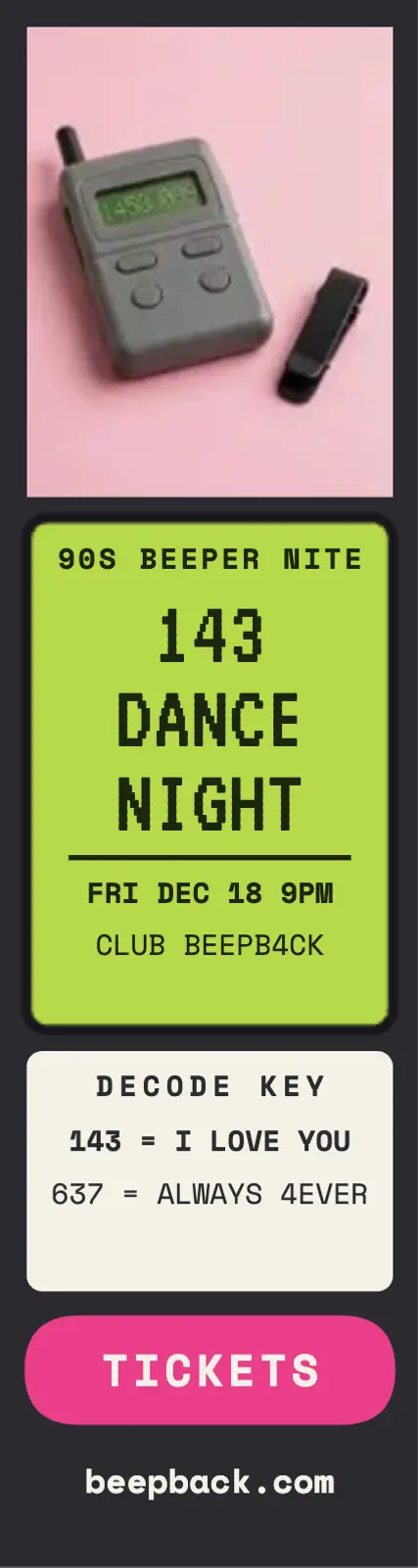 143 Dance Night beeper skyscraper template