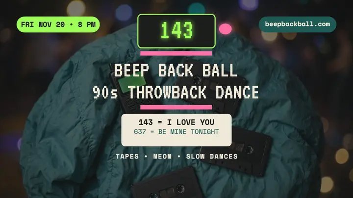 Beep Back Ball 90s dance thumbnail template