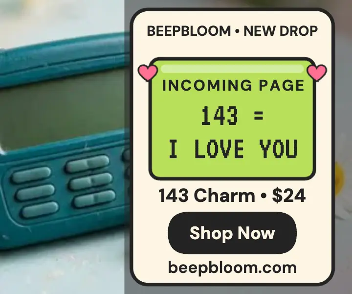 Beepbloom 143 charm pager ad template