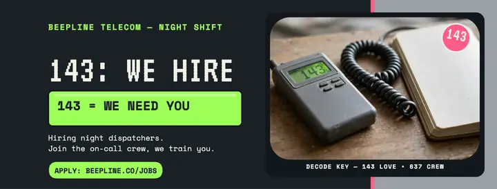 BeepLine night dispatchers hiring cover: hiring facebook cover template