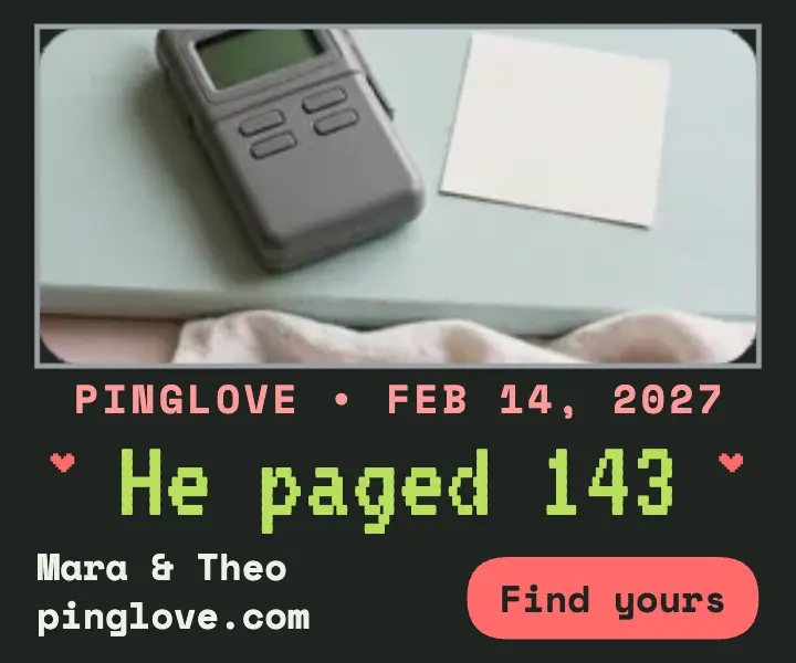 Pinglove pager love testimonial ad template