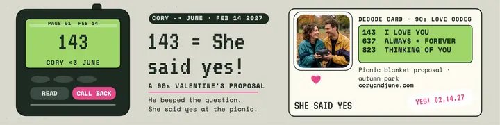 Cory and June pager proposal banner template