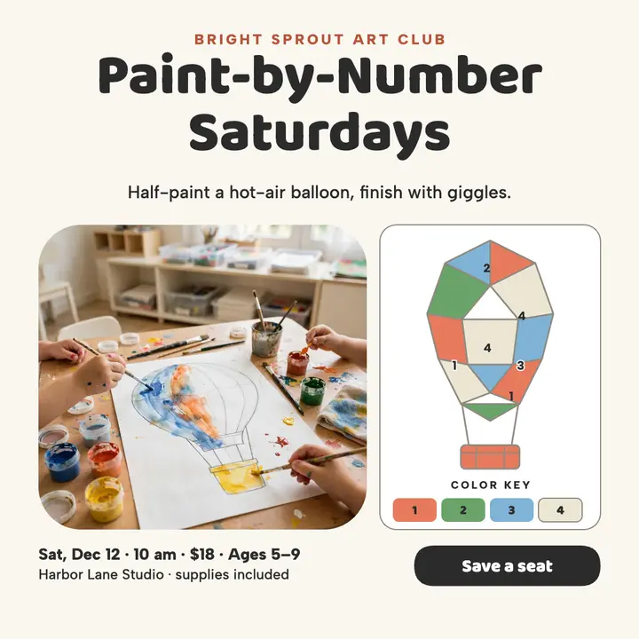 Bright Sprout paint-by-number Saturdays post template
