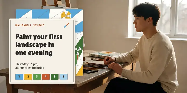 Daubwell Studio paint-along class post template