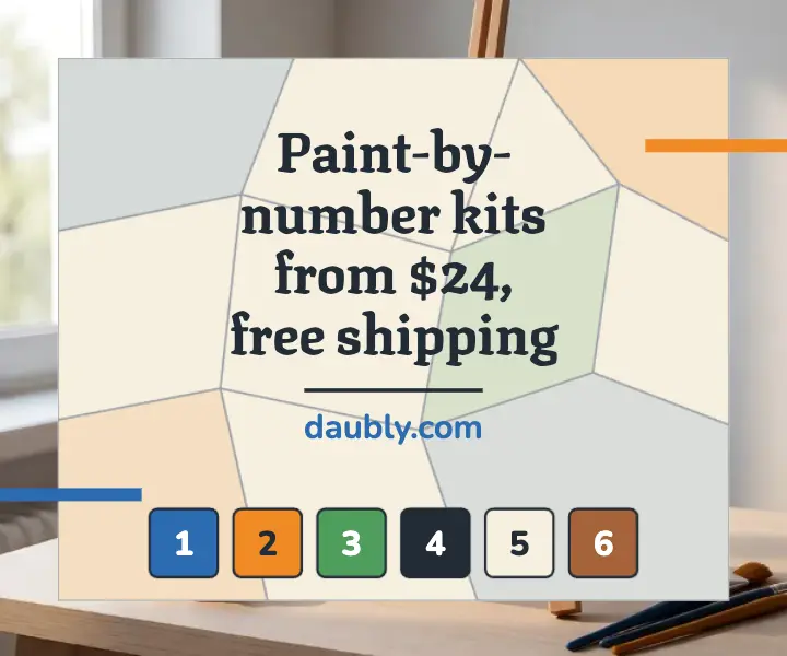 Daubly paint-by-number kits medium rectangle ad template