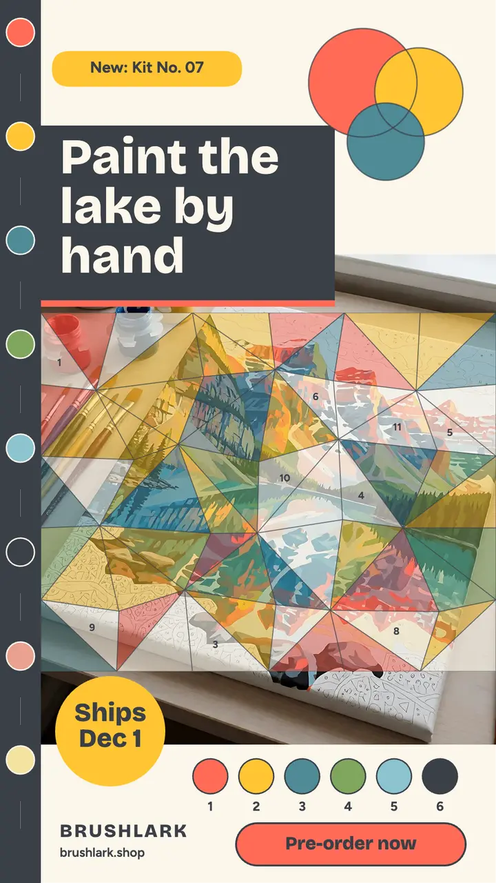 Paint the lake by hand pre-order story template