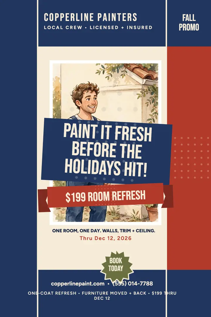 Copperline fall paint promo poster: paint crew fall poster template