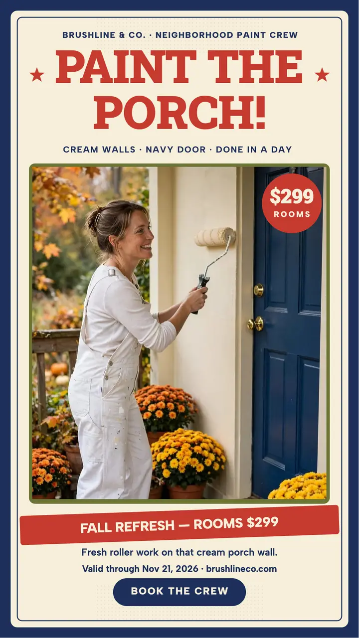 Brushline fall porch refresh story template