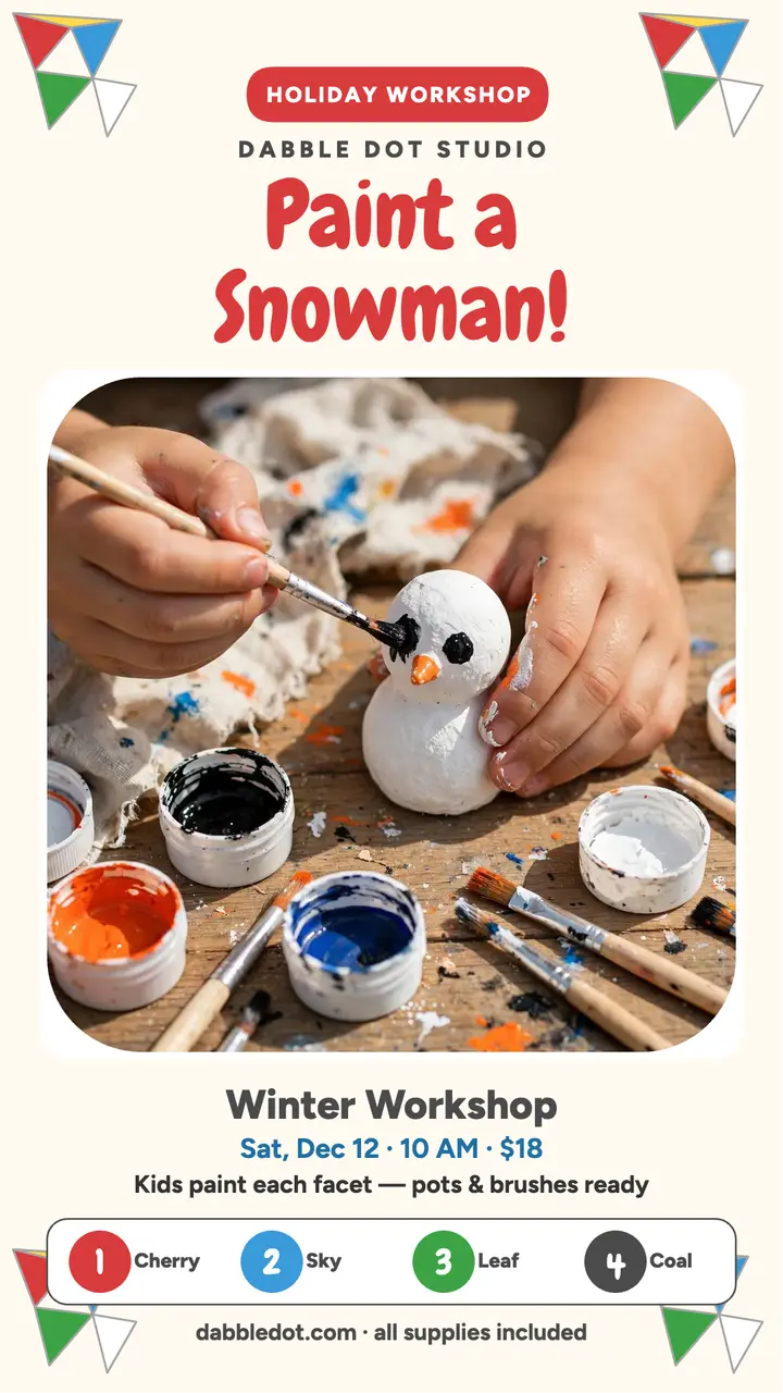 Dabble Dot holiday paint-by-number story template