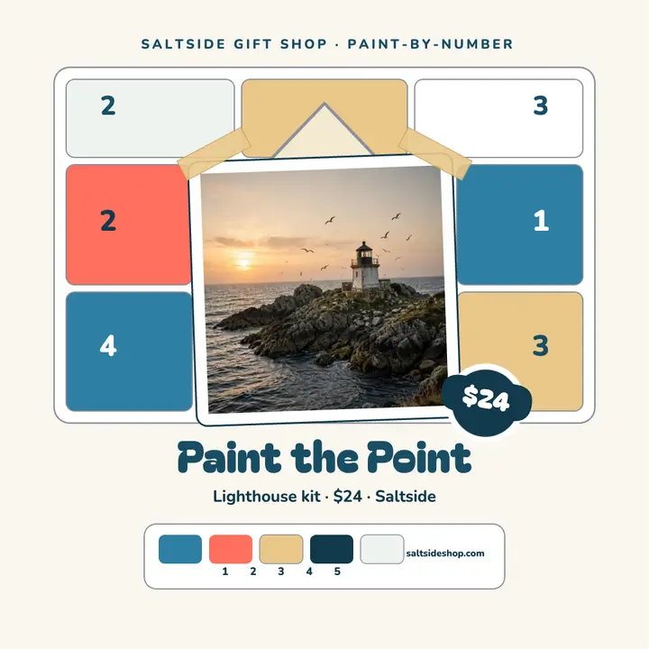 Paint the Point lighthouse souvenir post template