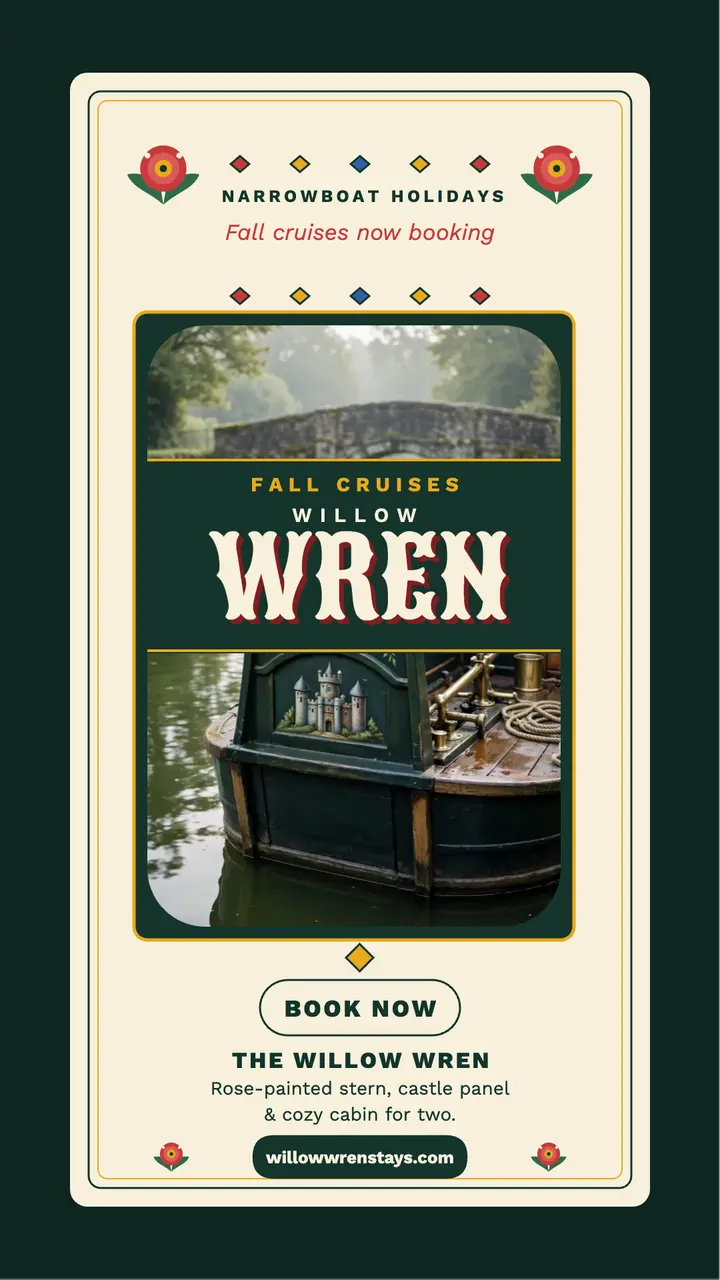 Willow Wren painted canal boat story template