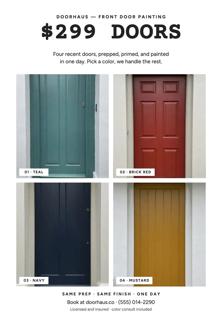 Doorhaus painted doors typology poster template