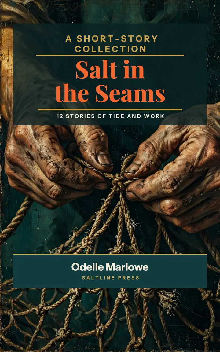 Salt in the Seams painted ebook cover: sea stories ebook cover template