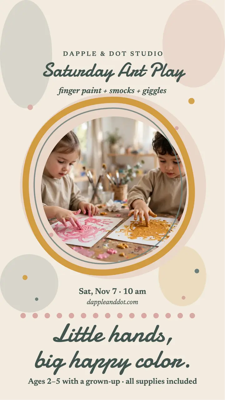 Dapple and Dot art play story template