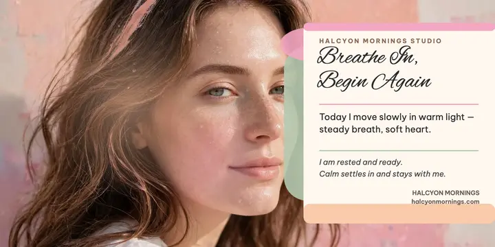 Halcyon mornings painted affirmation post: morning affirmation post template