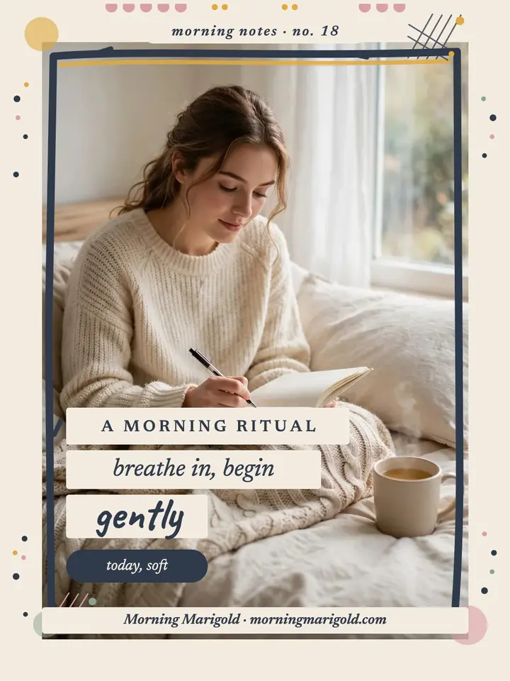 Painted morning journal affirmation template