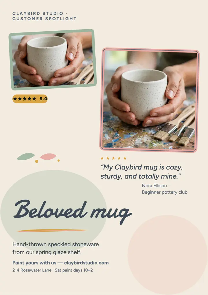Claybird painted mug review spotlight template