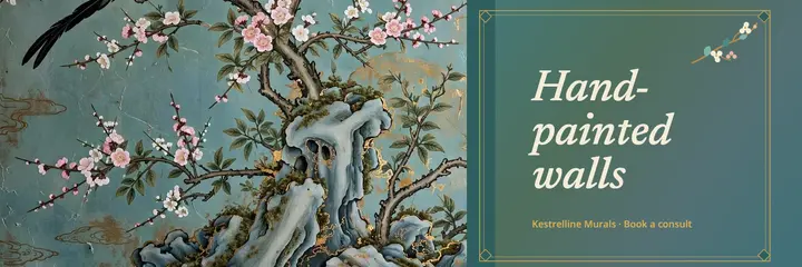 Hand-painted walls mural studio X header template