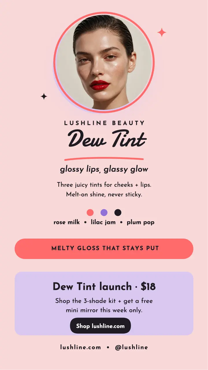 Lushline Dew Tint painted story template