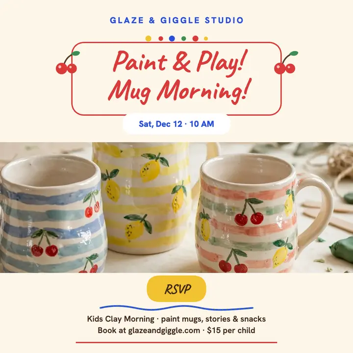 Glaze and Giggle kids pottery party post template