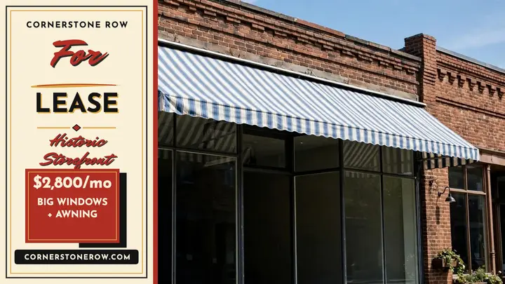 Cornerstone Row painted storefront lease thumbnail template