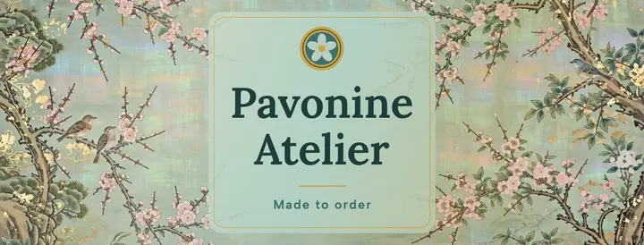 Pavonine Atelier painted wallpaper studio cover template