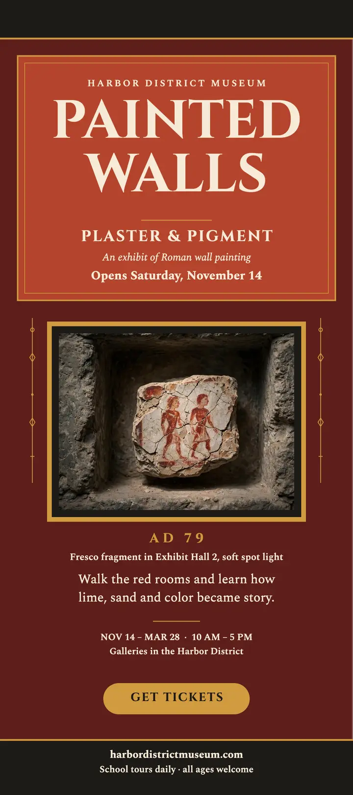 Painted Walls plaster and pigment rack card template