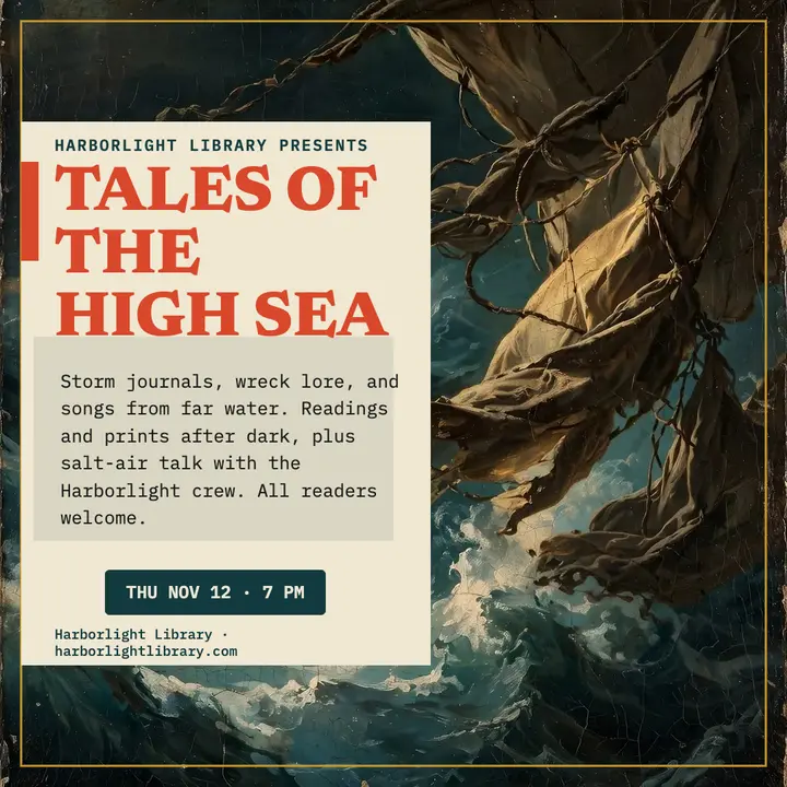 Harborlight sea stories night poster template