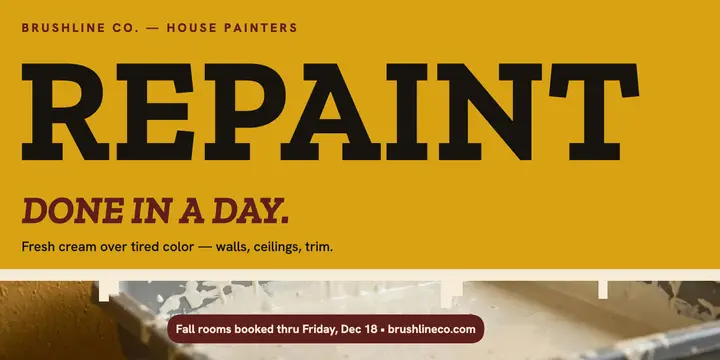 Brushline repaint promo post template