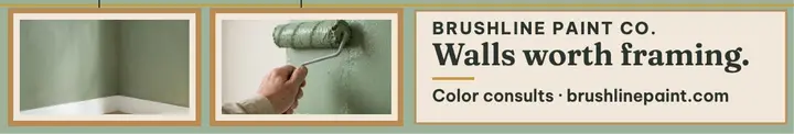 Brushline gallery wall LinkedIn cover: painter linkedin cover template