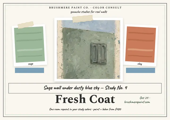 Brushmere fresh coat gouache certificate: painter promo certificate template