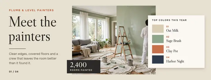 Plumb & Level painters broken-grid cover template