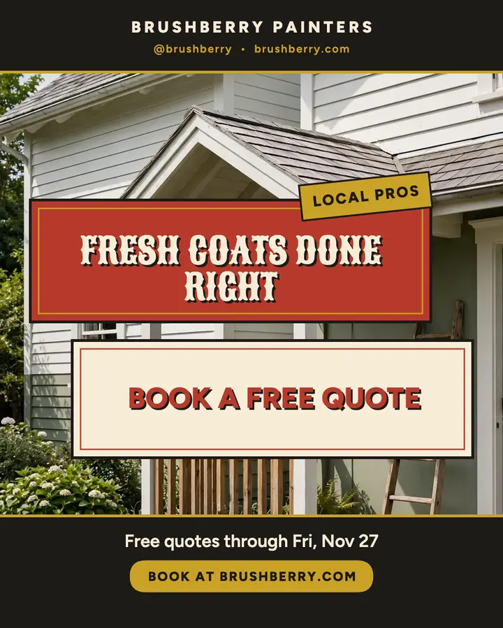 Brushberry Painters shopfront promo post template