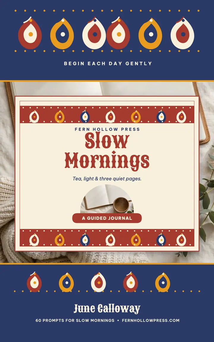 Slow Mornings paisley journal cover template