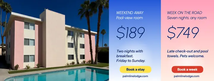 Palmline Motor Lodge weekend deals cover template