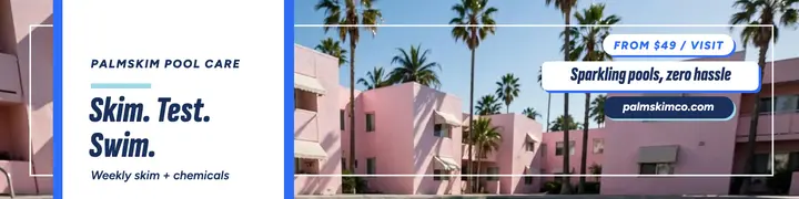Palmskim pool route LinkedIn banner template