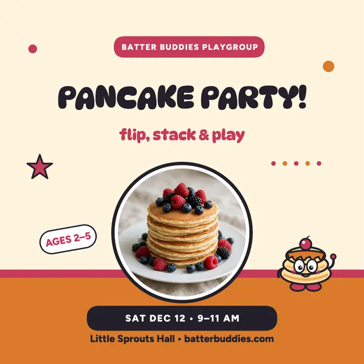 Batter Buddies pancake party playgroup template
