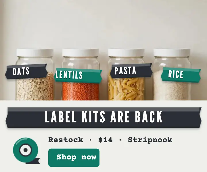 Pantry jar label kit restock ad template
