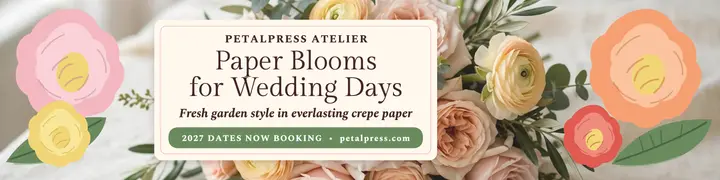 Petalpress wedding florist paper bloom banner template